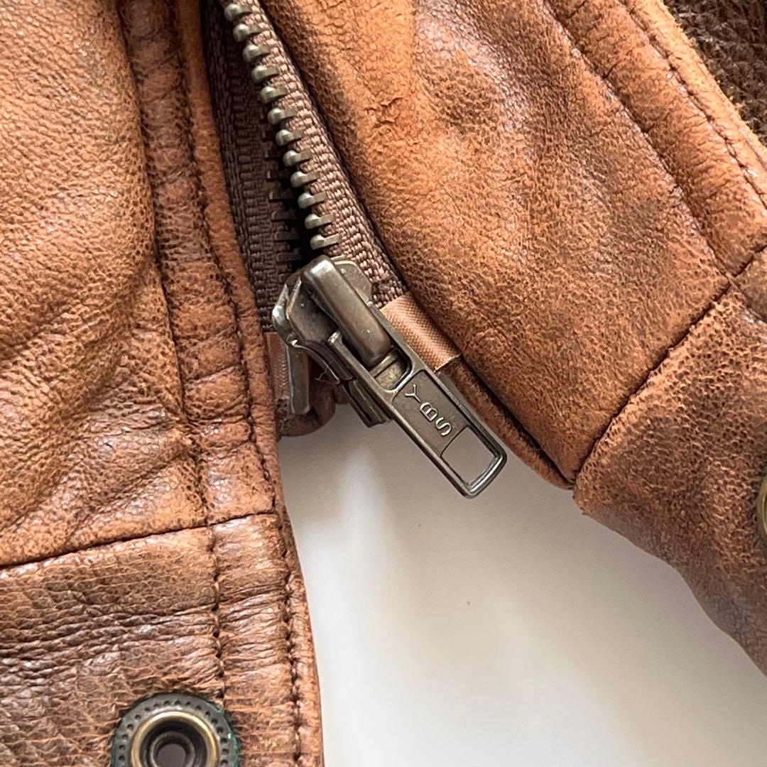 ジャケット・アウター Sheepskin A-2 Style Flight Jacket Brown