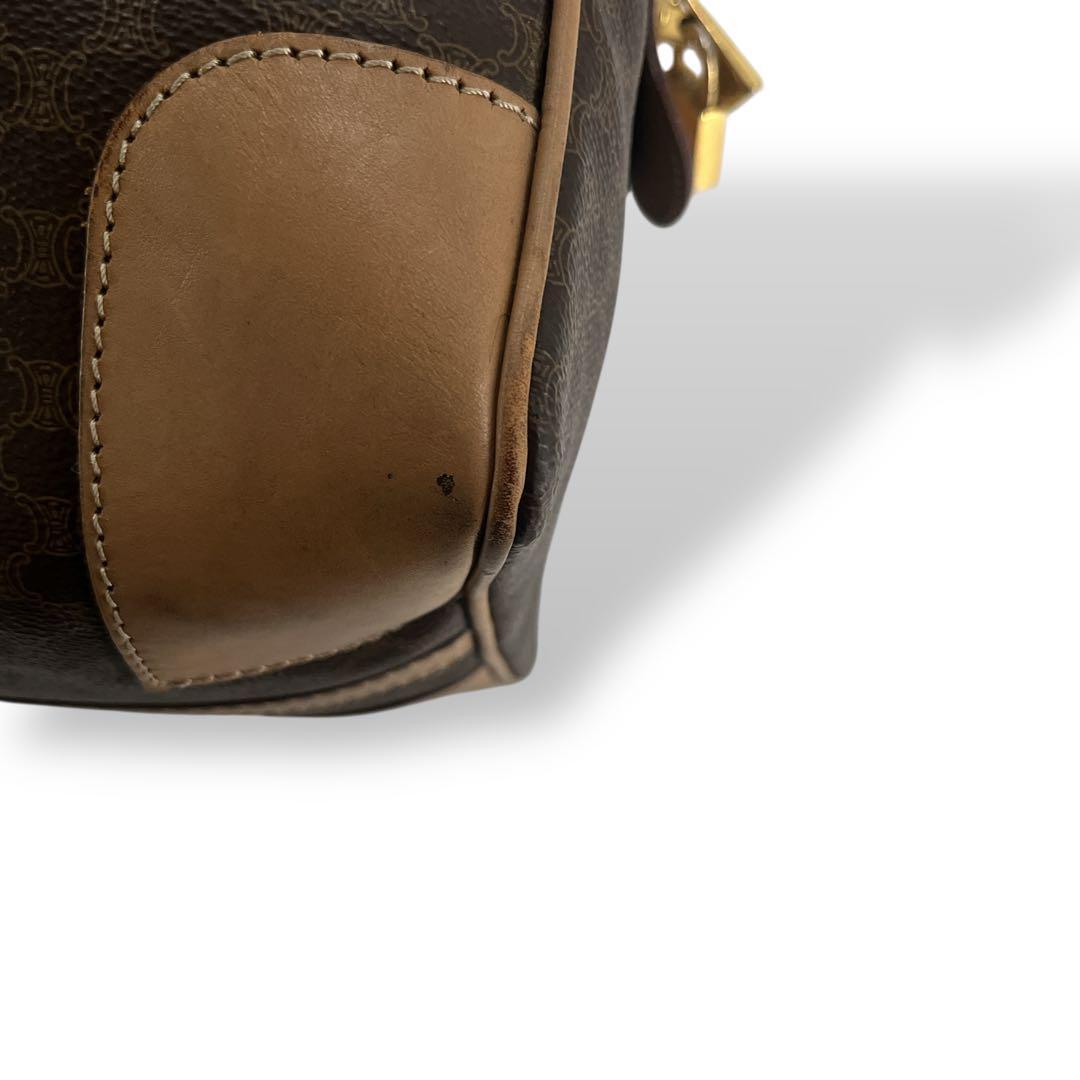 オールド　セリーヌ　マカダム柄　ボストンバッグ　トリオンフ　南京錠　旅行バッグ