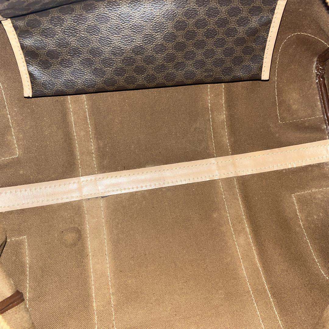 オールド　セリーヌ　マカダム柄　ボストンバッグ　トリオンフ　南京錠　旅行バッグ