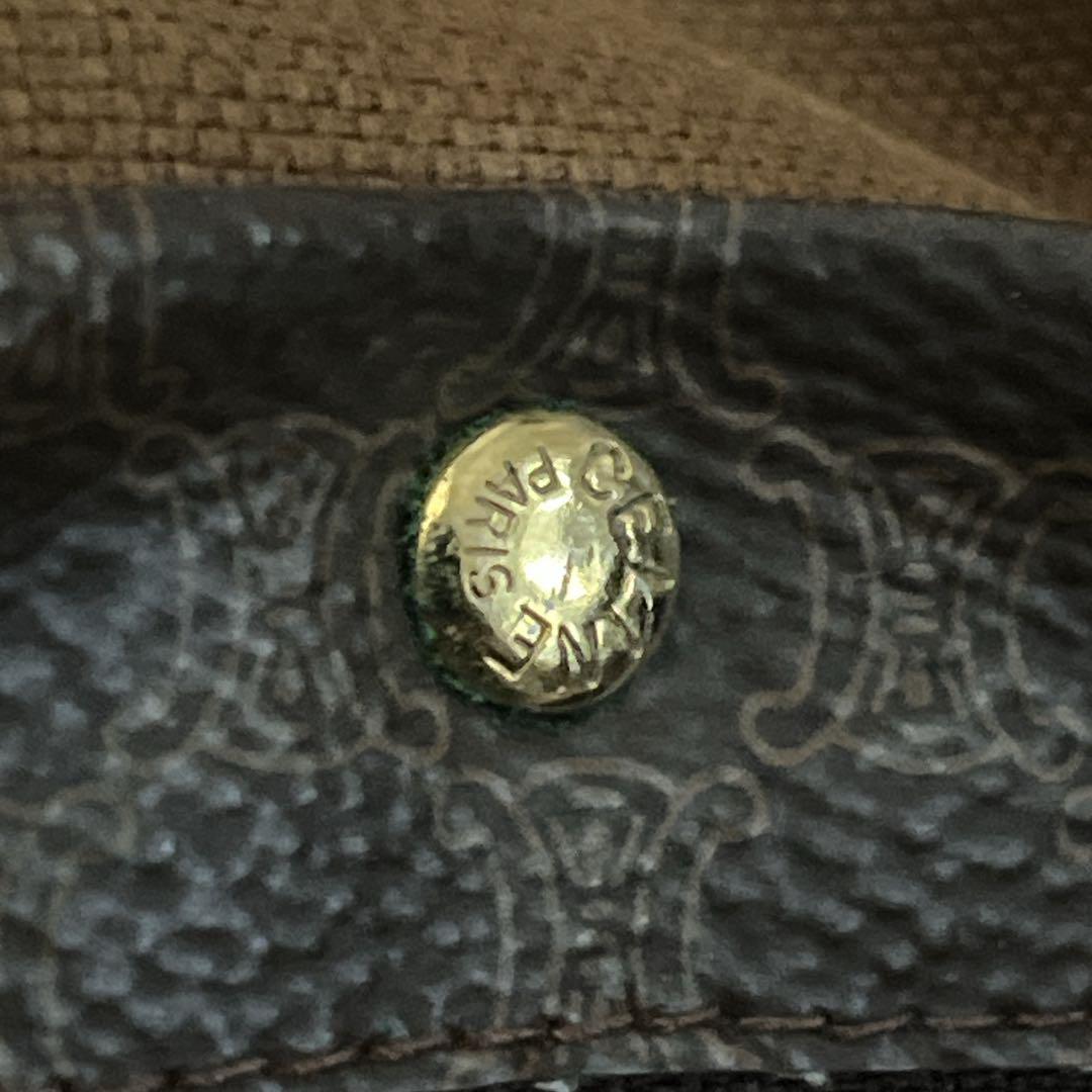 オールド　セリーヌ　マカダム柄　ボストンバッグ　トリオンフ　南京錠　旅行バッグ