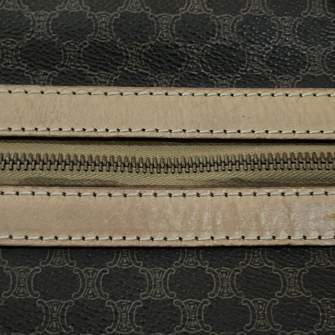 オールド　セリーヌ　マカダム柄　ボストンバッグ　トリオンフ　南京錠　旅行バッグ