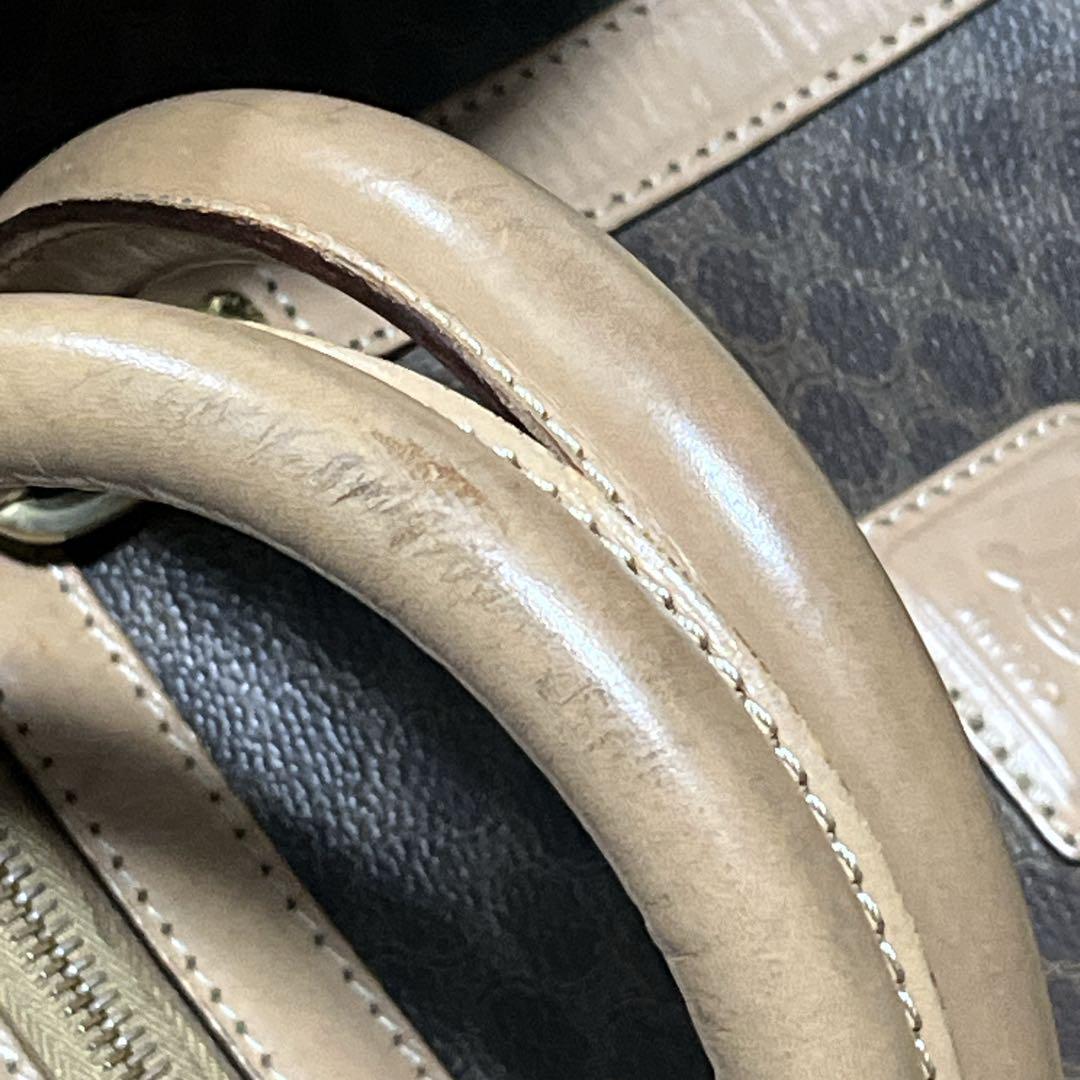 オールド　セリーヌ　マカダム柄　ボストンバッグ　トリオンフ　南京錠　旅行バッグ