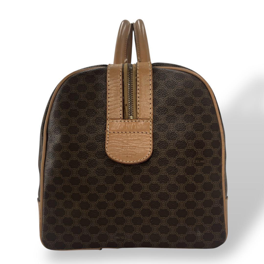 オールド　セリーヌ　マカダム柄　ボストンバッグ　トリオンフ　南京錠　旅行バッグ