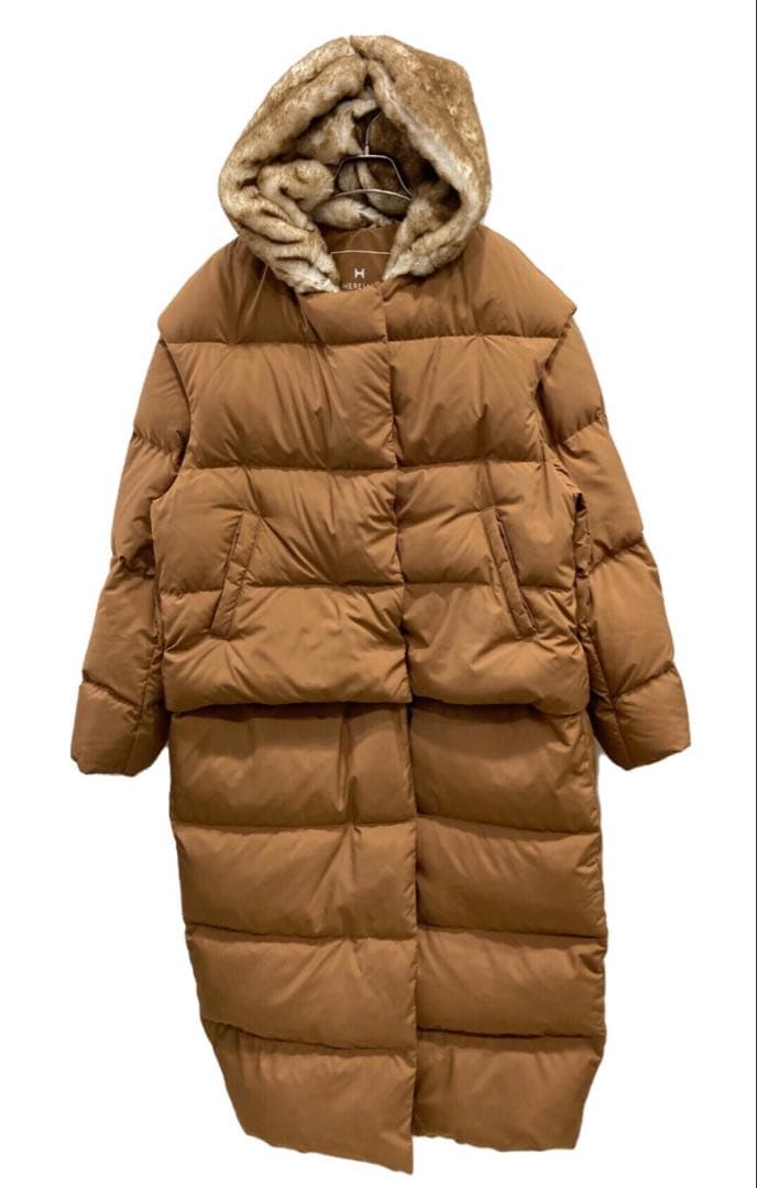 【極美品】ヘレイアム 6way ダウンコート ファー付 ロング サイズ2