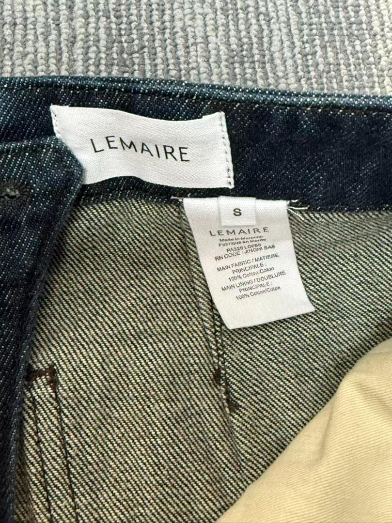 LEMAIRE ダークデニム ワイドパンツ Sサイズ