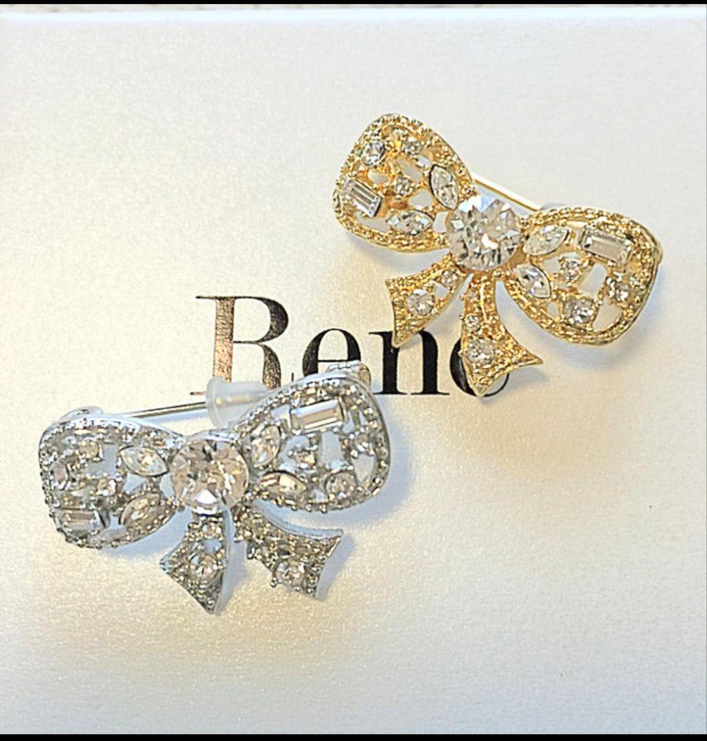 Rene ルネ リボンブローチ  ２個セット 日本橋三越本店限定 新品未使用