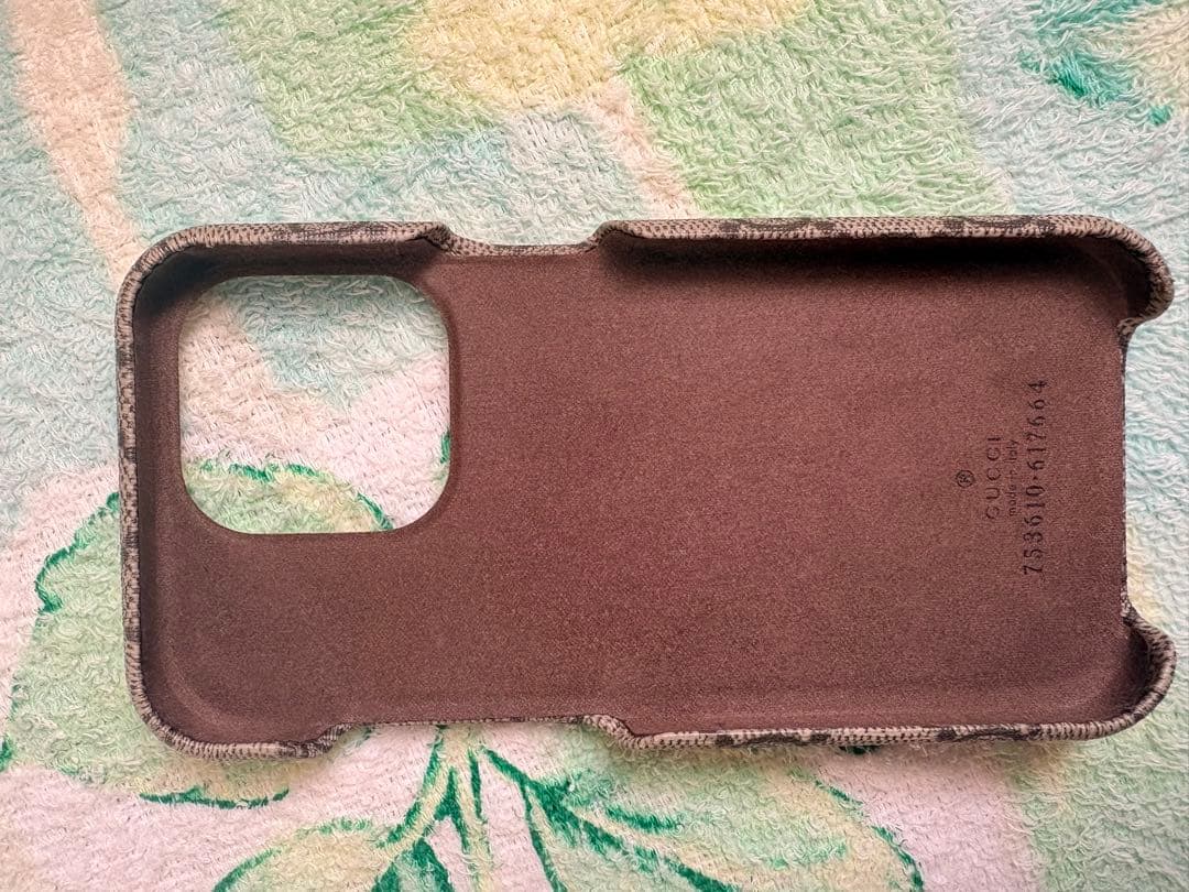 iPhone用ケース GGパターン ベージュ