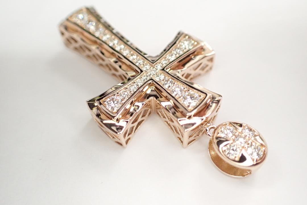 31/美品 ゆきざき YOBIKO ヨビコ K18PG ダイヤ ペンダントトップ