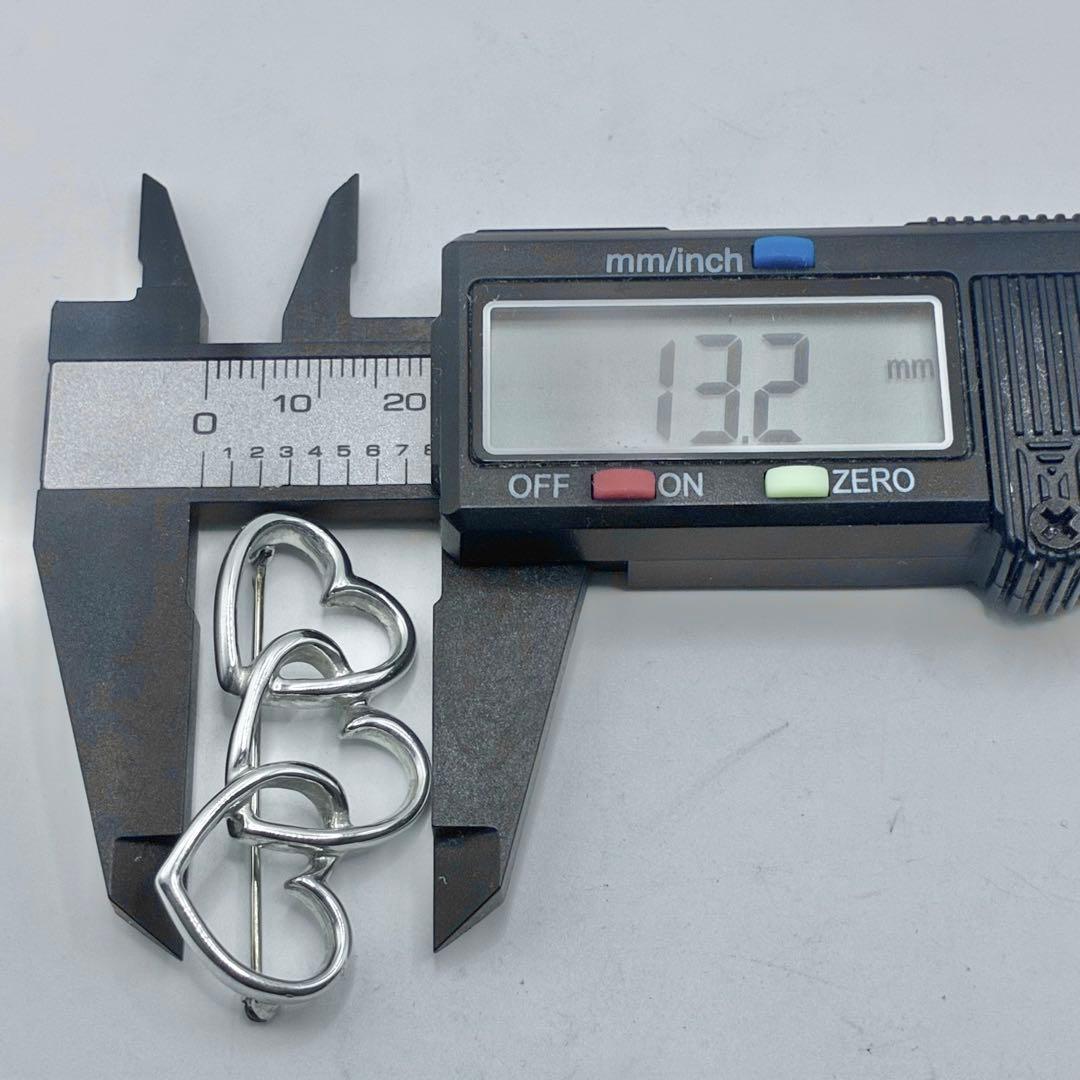 【美品】ティファニー　トリプルハート　ブローチ　シルバー925　希少