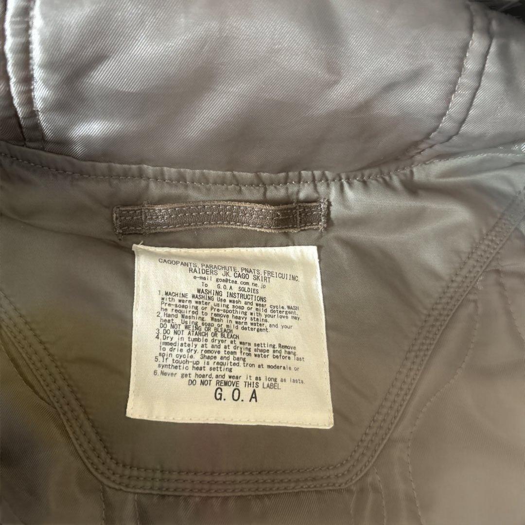 goa N-2B ミリタリー ジャケット (リアルファー付きフード) カーキ