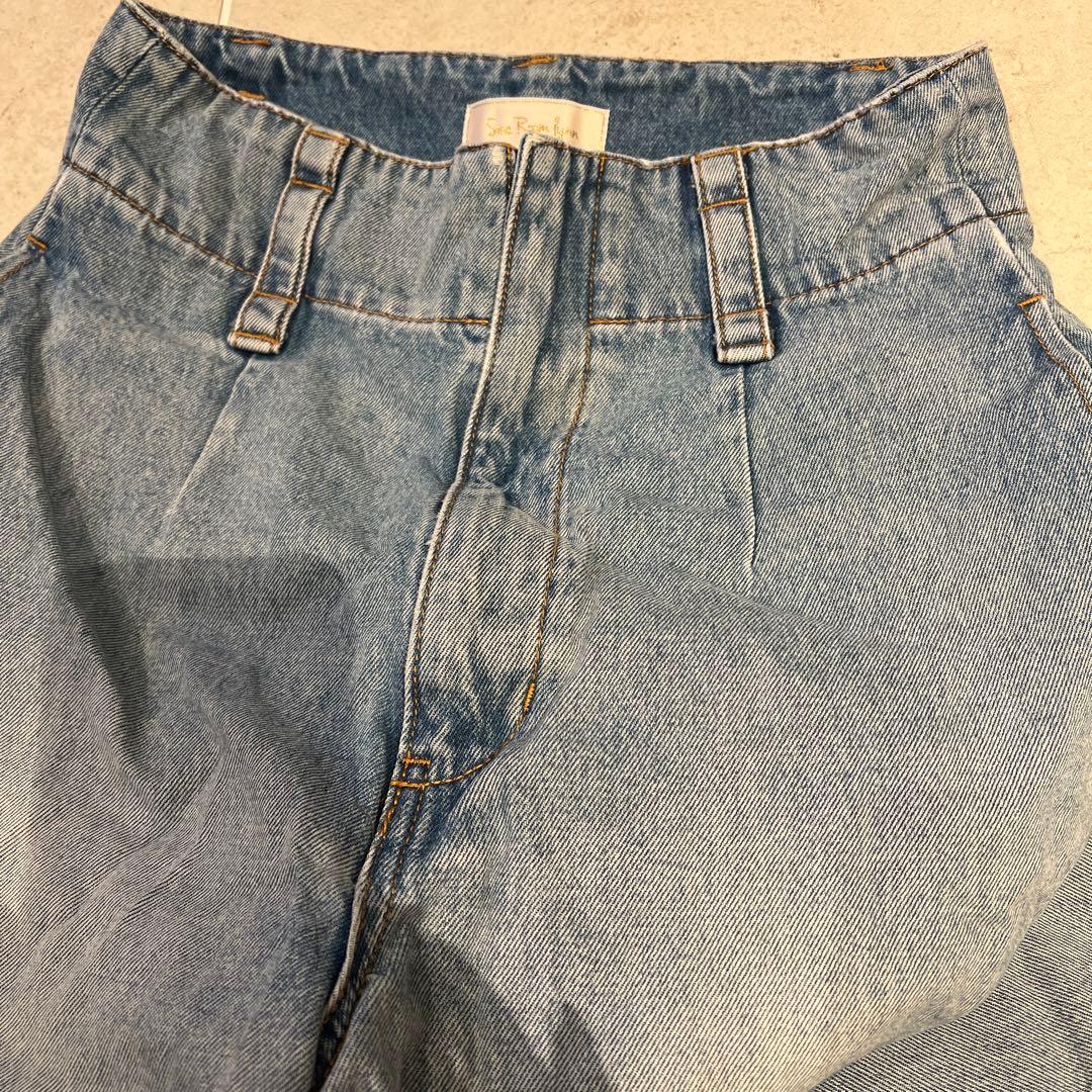 ハイウエストLOOSEデニムトラウザー　美品！