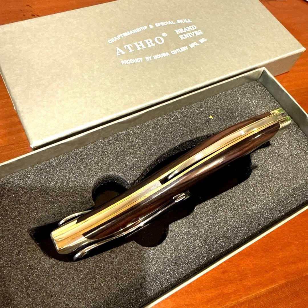 ATHRO アスロソムリエナイフ 左利き用 黒檀ハンドル 日本 製 未使用