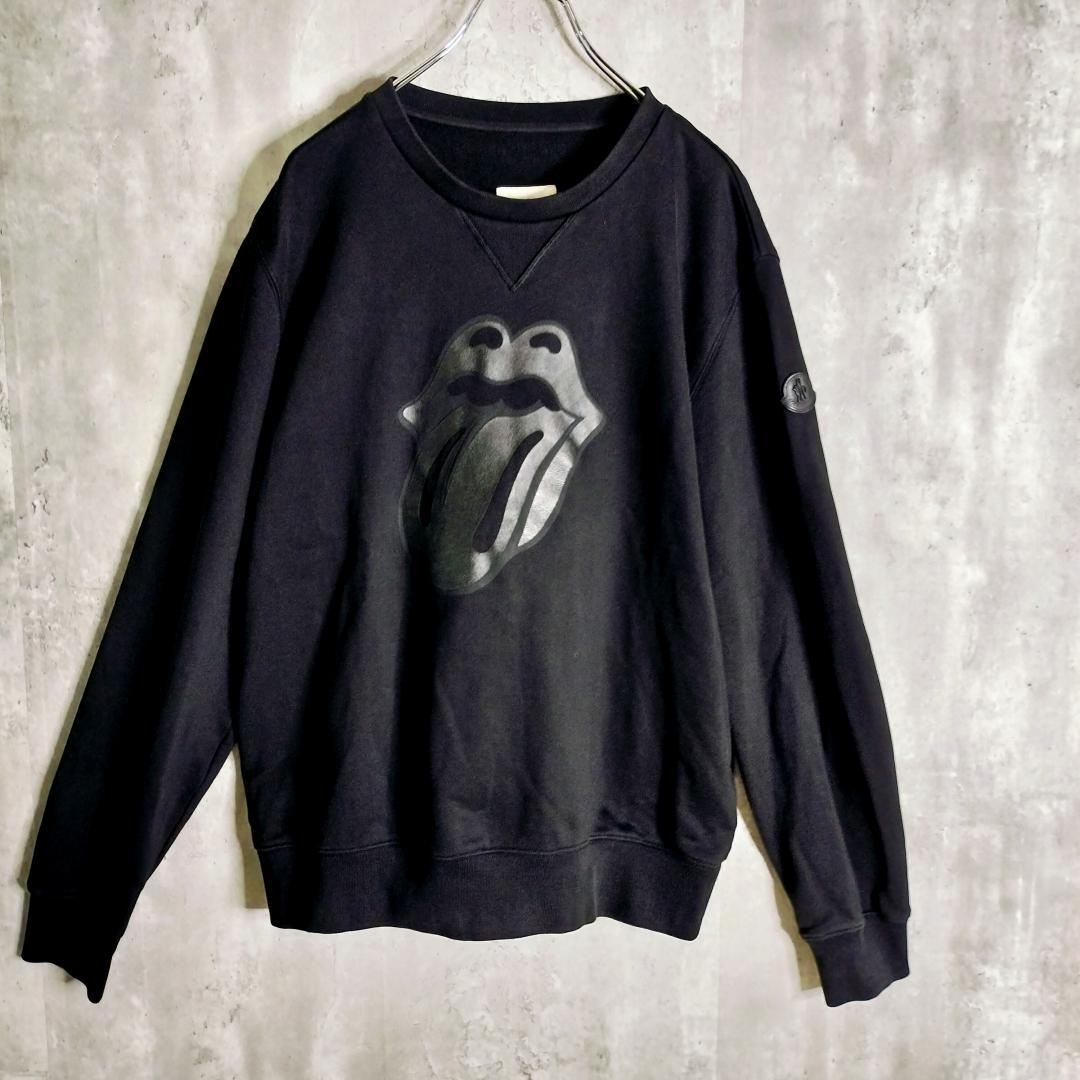 美品・QR確認★モンクレール ローリングストーンズ 羊革 牛革 スウェット XL
