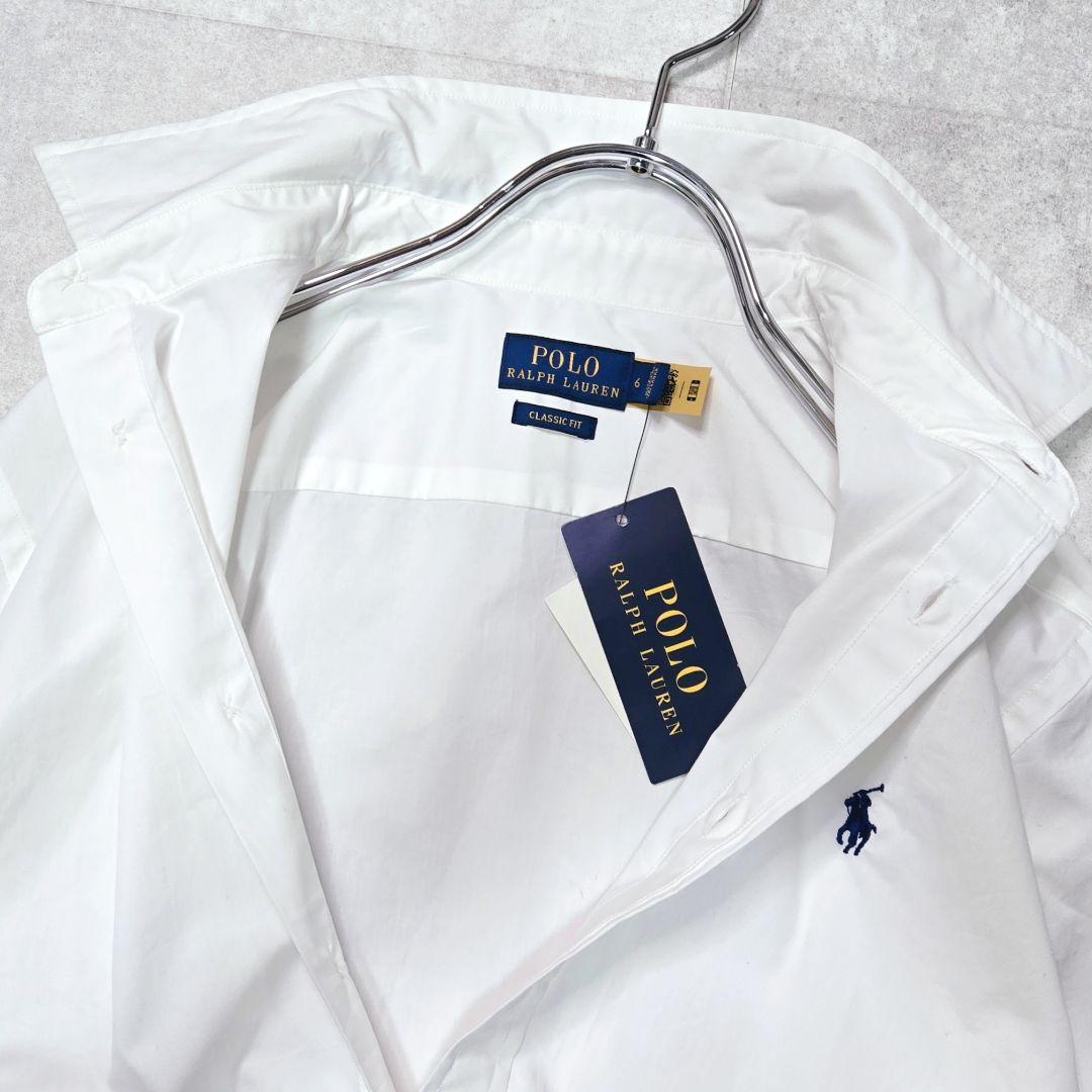 【未使用】ポロラルフローレン シャツ 長袖 ポニー刺繍 現行タグ サイズ6