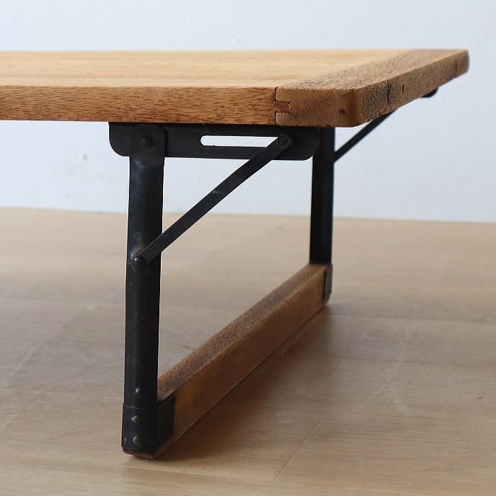 アンティーク ラワン材 折り畳み ローテーブル ちゃぶ台 古家具 レトロ