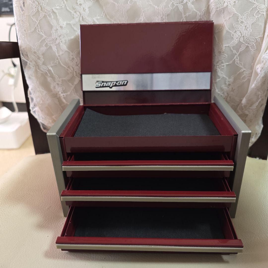 【お値下げ】Snap-on 3段収納ボックス バーガンディ（小物入れ）