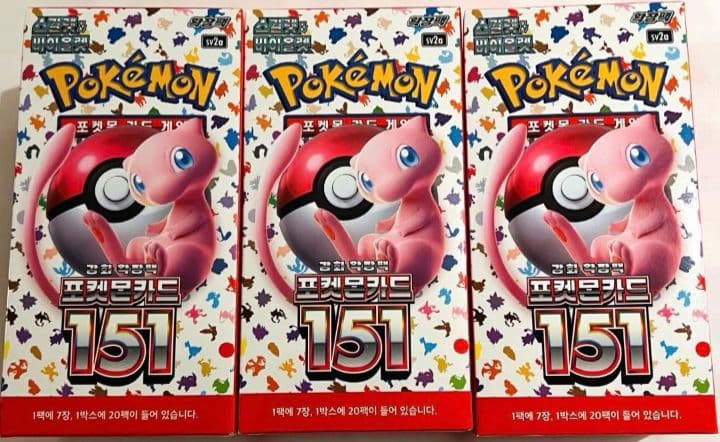 は*る様 《韓国版•新品未開封》ポケモンカード151 ３BOX ミュウ ポケカ