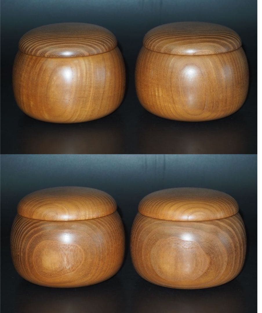 送料無料　日向特産　日向スワブデ蛤碁石32号・碁笥セット　旧家蔵出