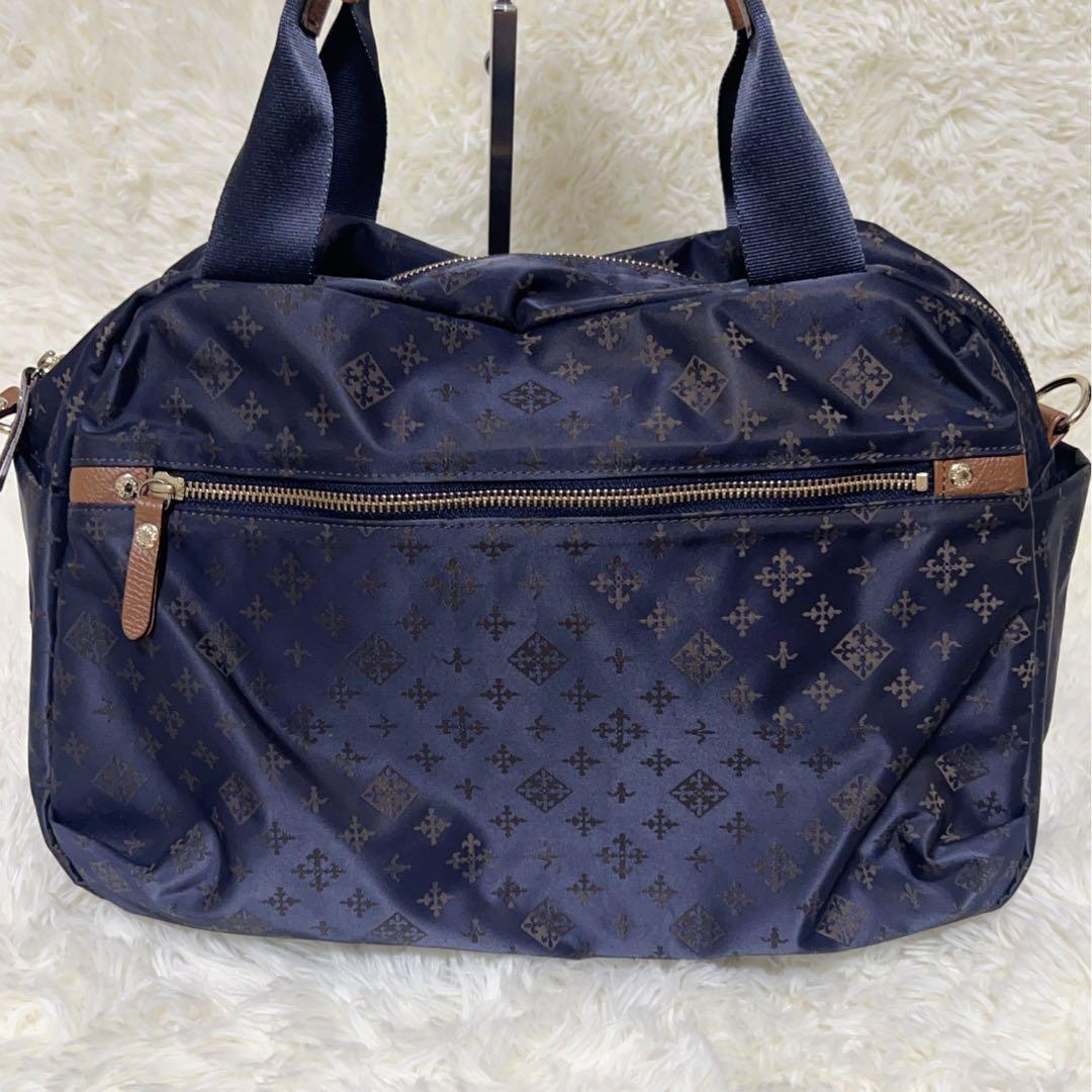 【極美品✨】russetラシット トラベルボストン キャリーオン可能　ネイビー