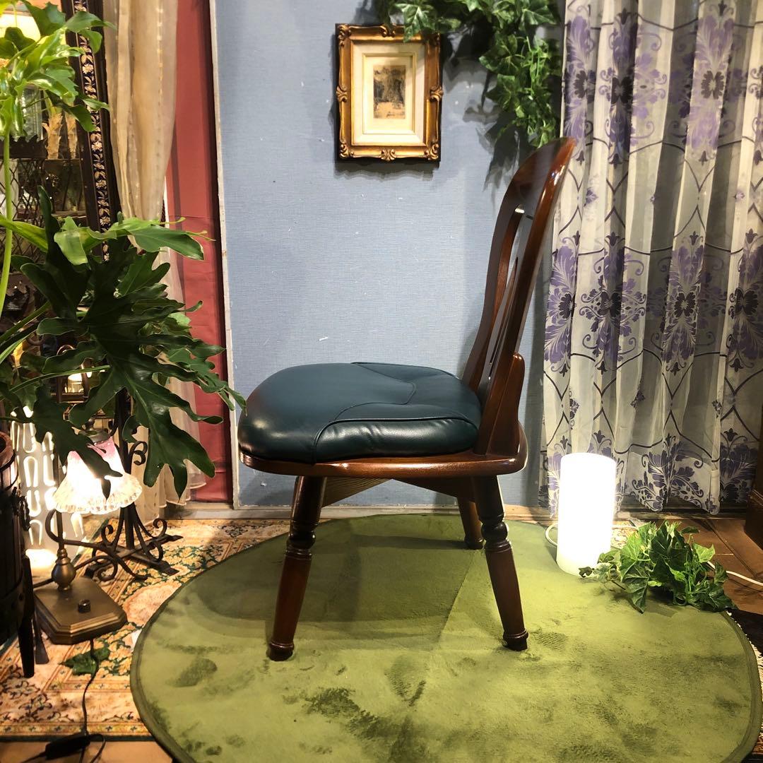 L４　NAGANO クラッシック　アンティーク　３６０度　回転チェア