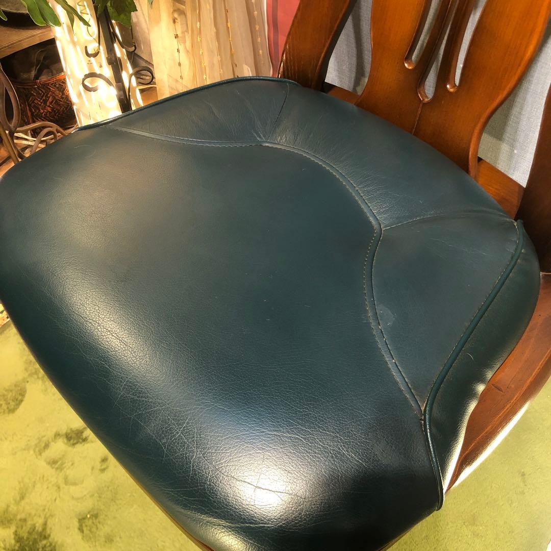 L４　NAGANO クラッシック　アンティーク　３６０度　回転チェア