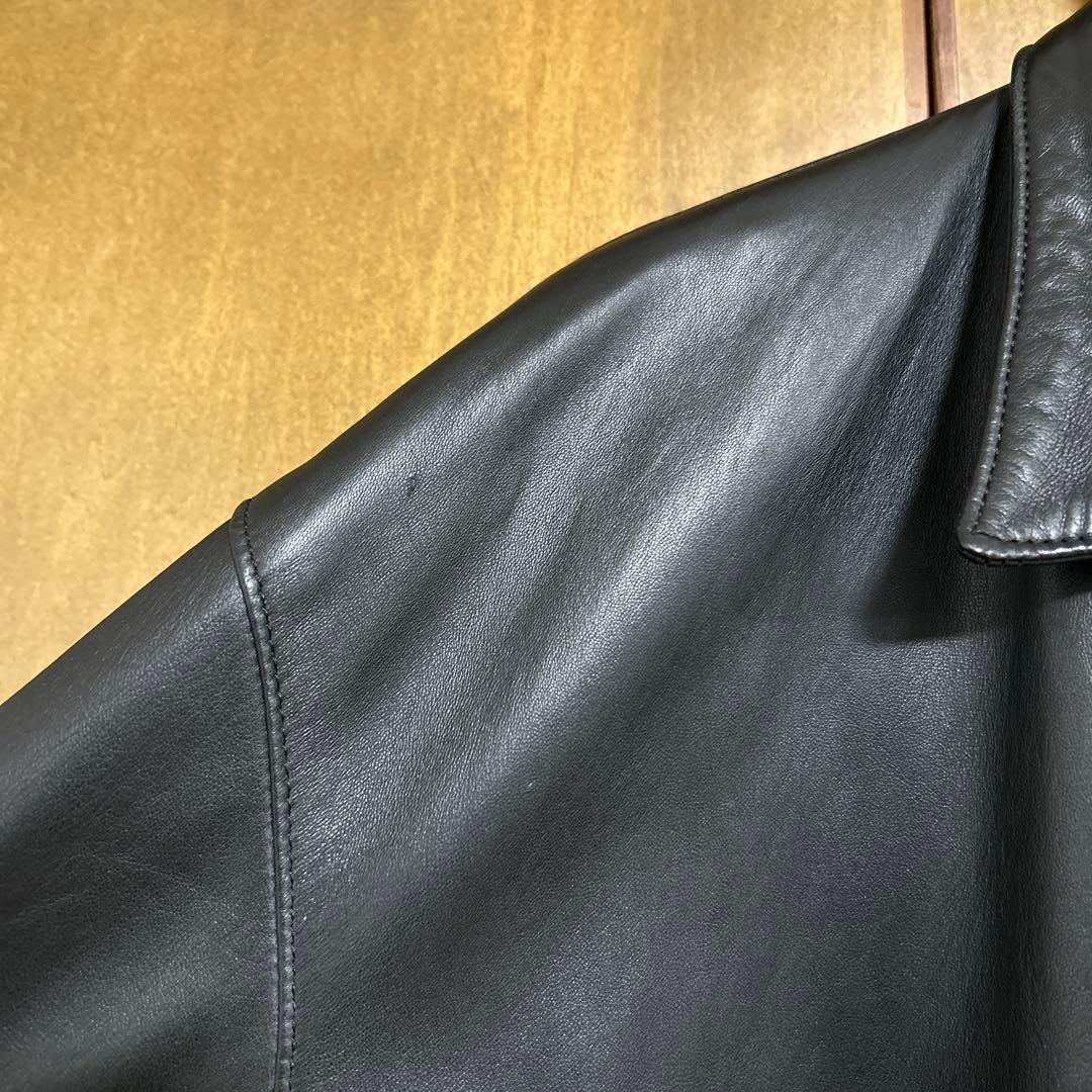 ポルトガル製XL ポロラルフローレン レザースイングトップジャケット ポニー無し