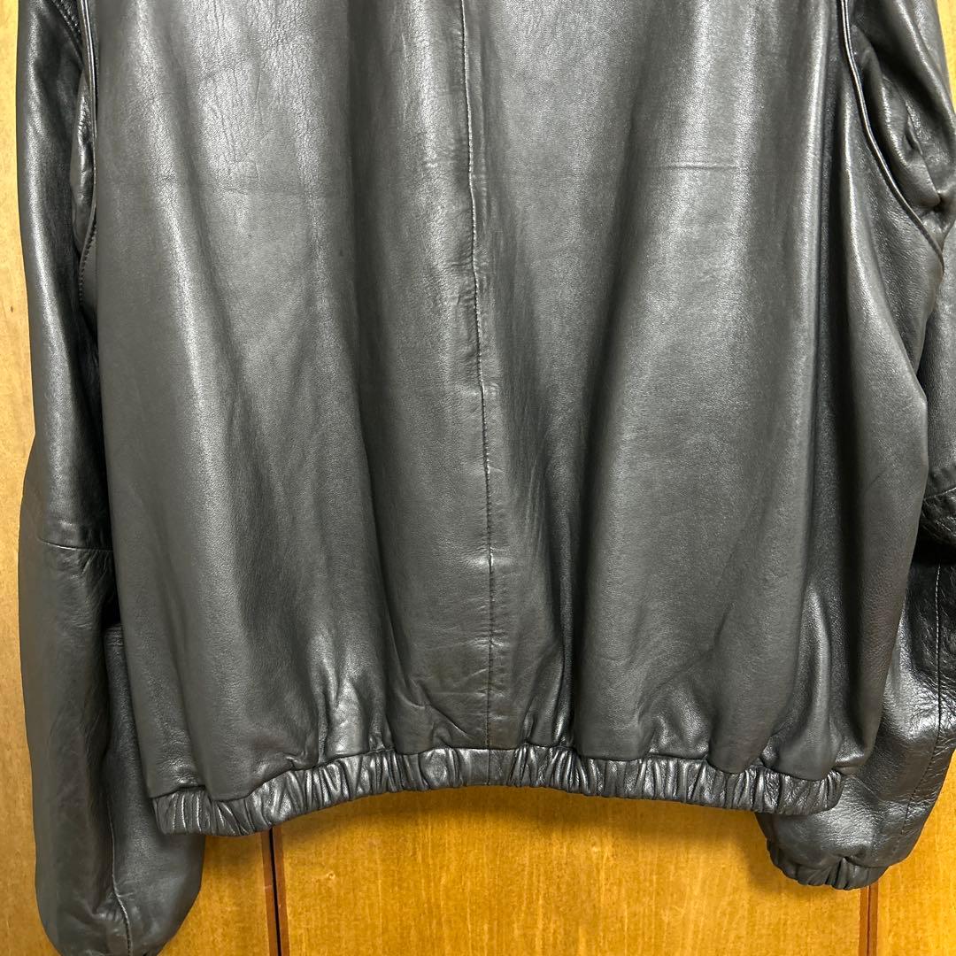 ポルトガル製XL ポロラルフローレン レザースイングトップジャケット ポニー無し