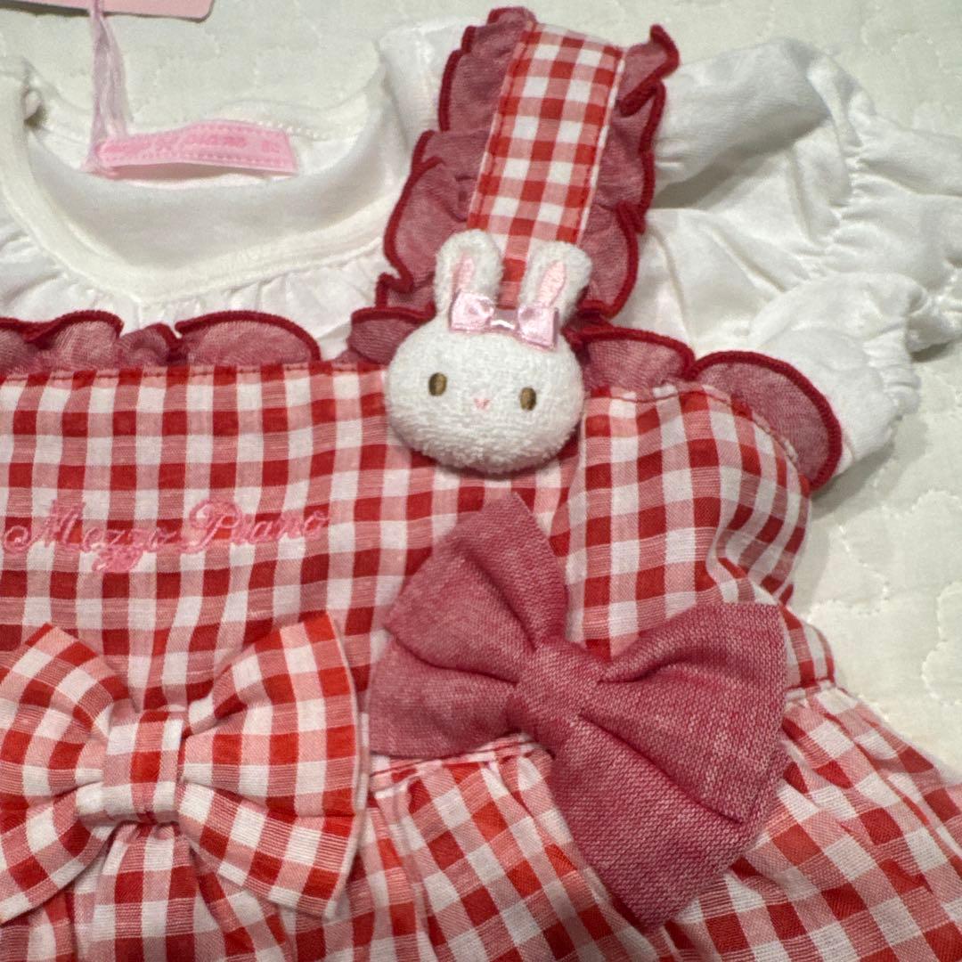 メゾピアノ　80 新品　立体うさぎ　ワンピース　ブルマ　パンツ　Tシャツ　セット