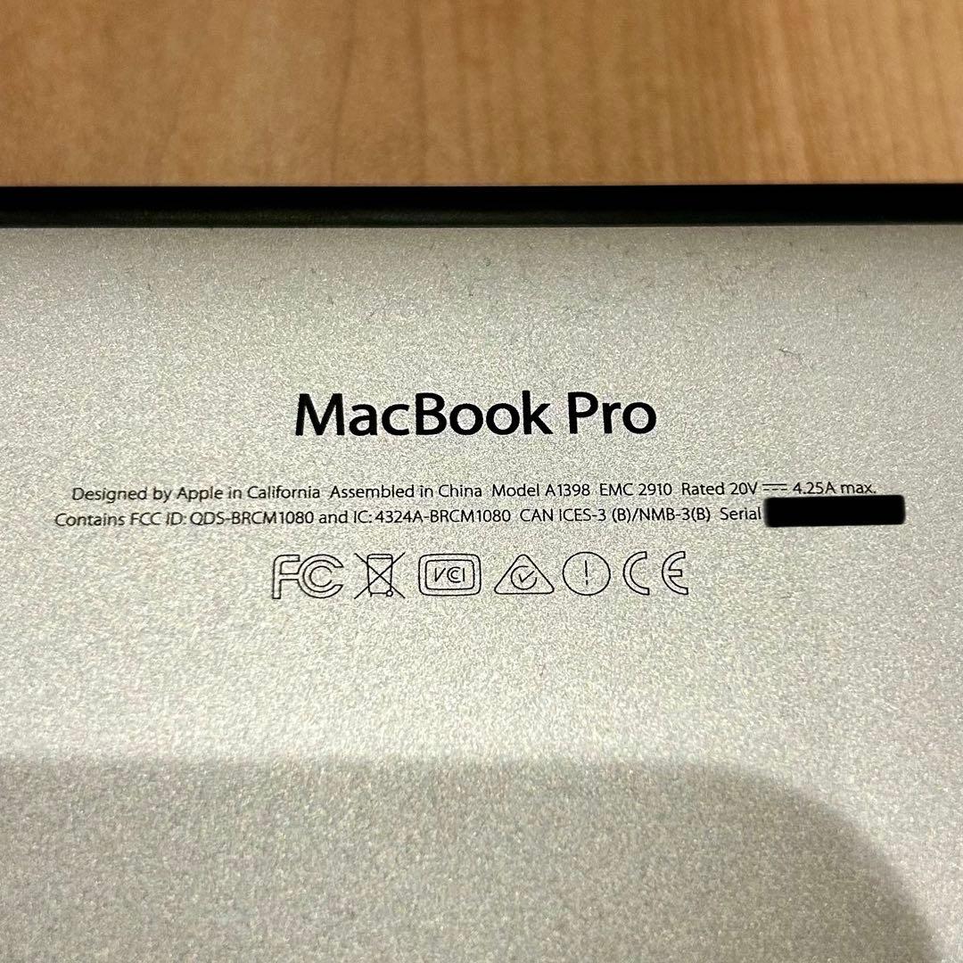 ［美品］MacBook Pro 15in Mid 2015 16GB 500GB