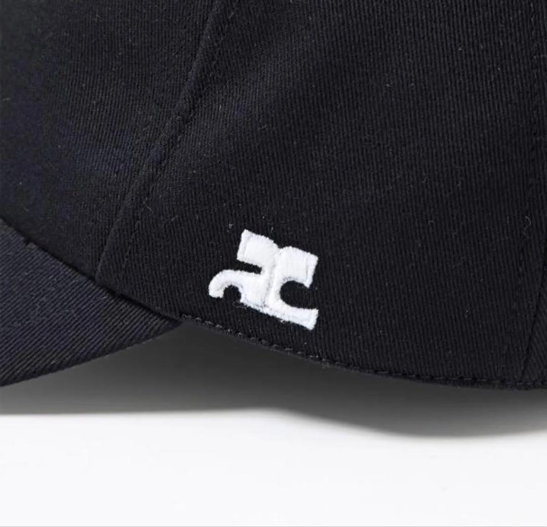 courreges キャップ　ブラック　S