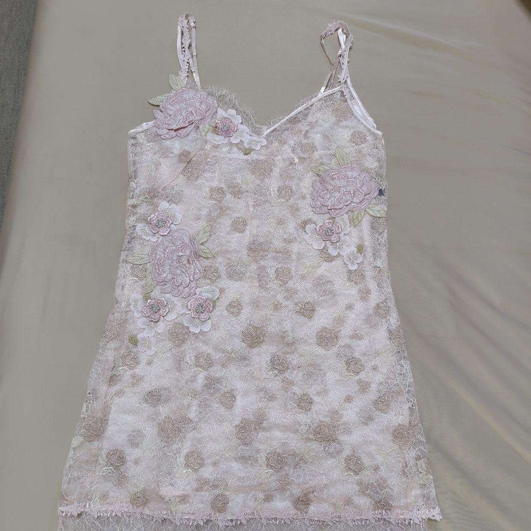 ワコール　トレフル　スリップ　花レース ピンク80