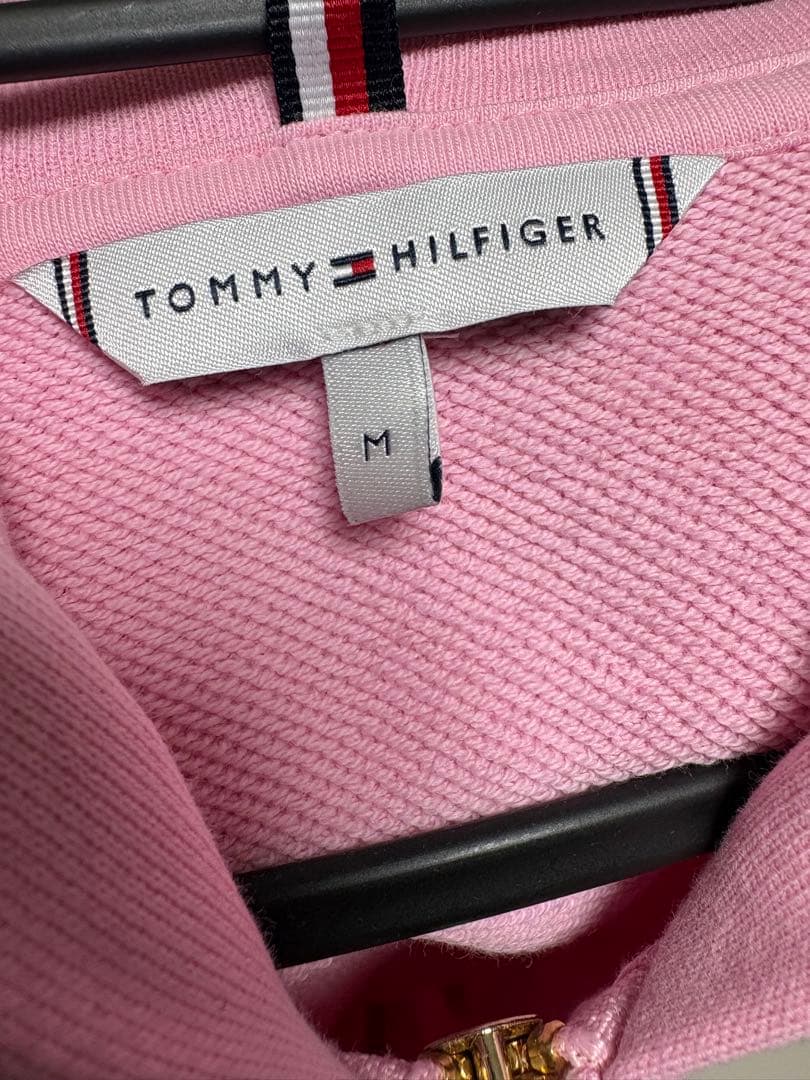 トミーヒルフィルガー ピンク フルジップパーカー M オールシーズン