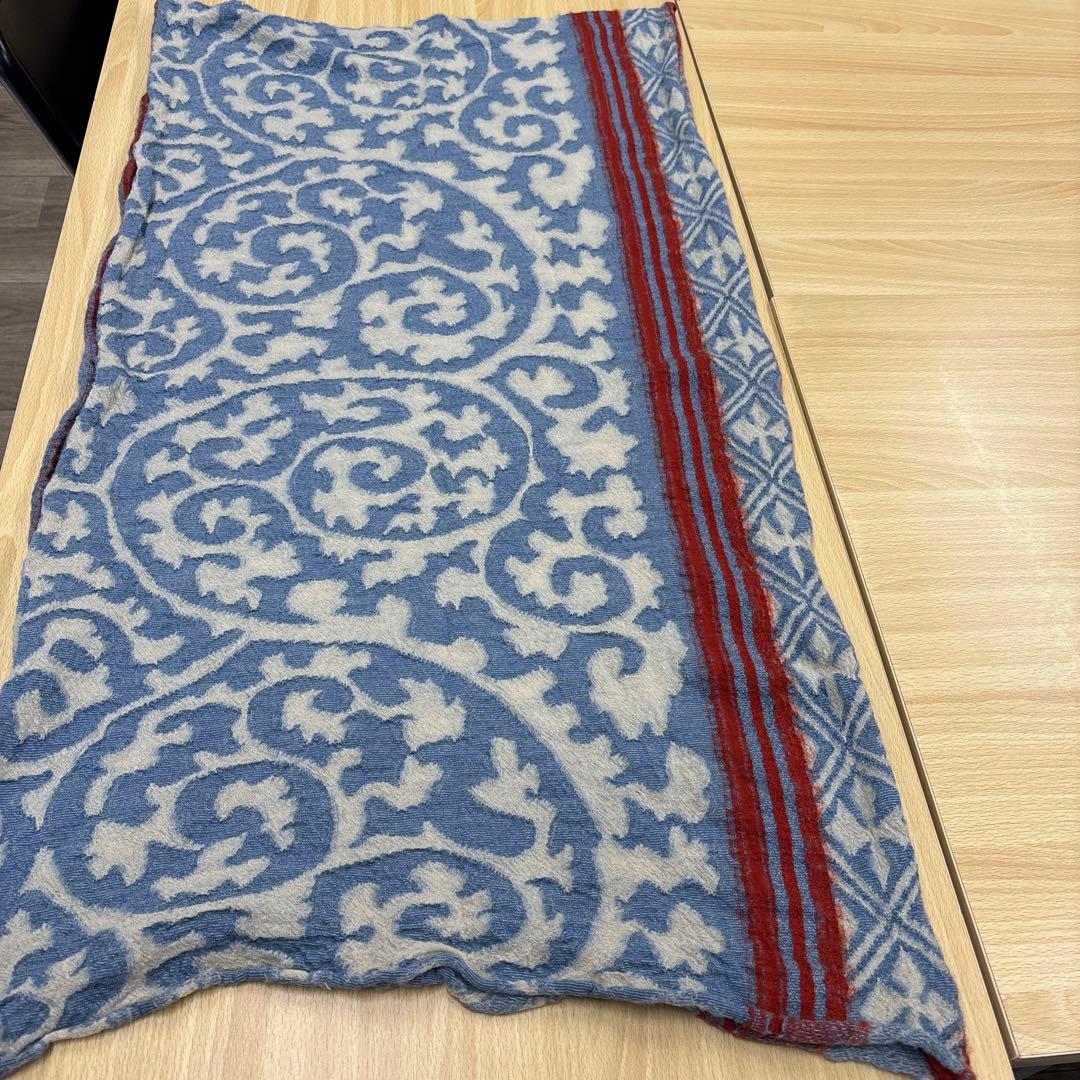 kapital模様入り青赤ストールマフラー(希少)