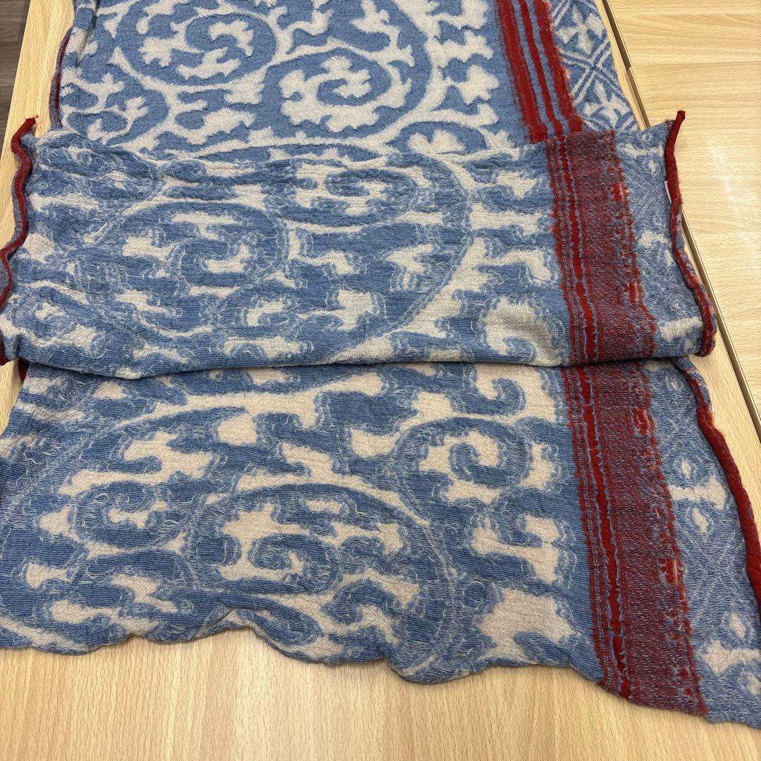 kapital模様入り青赤ストールマフラー(希少)