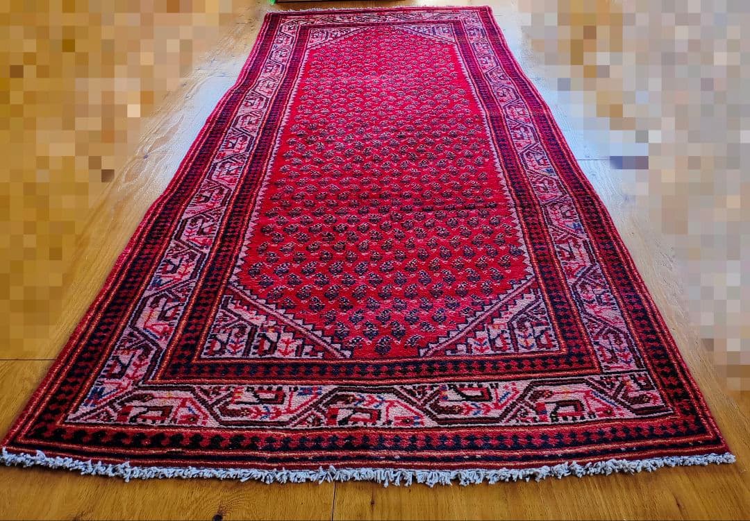 大判！300×120　ペルシャ絨毯　バルーチ　ヴィンテージラグ　トライバルラグ