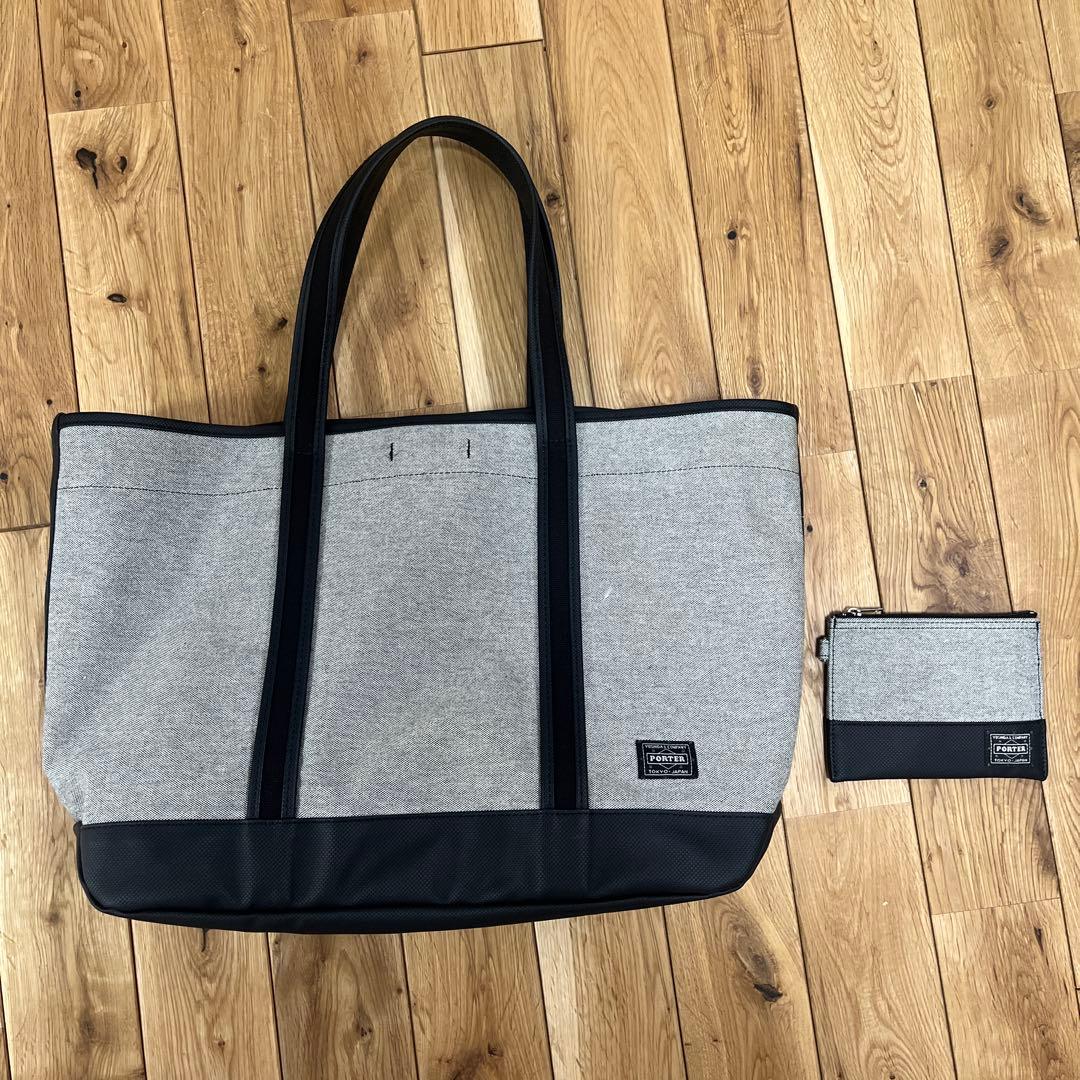 【美品】ポーター ボーイフレンドトート　Lサイズ　ミニポーチ付き
