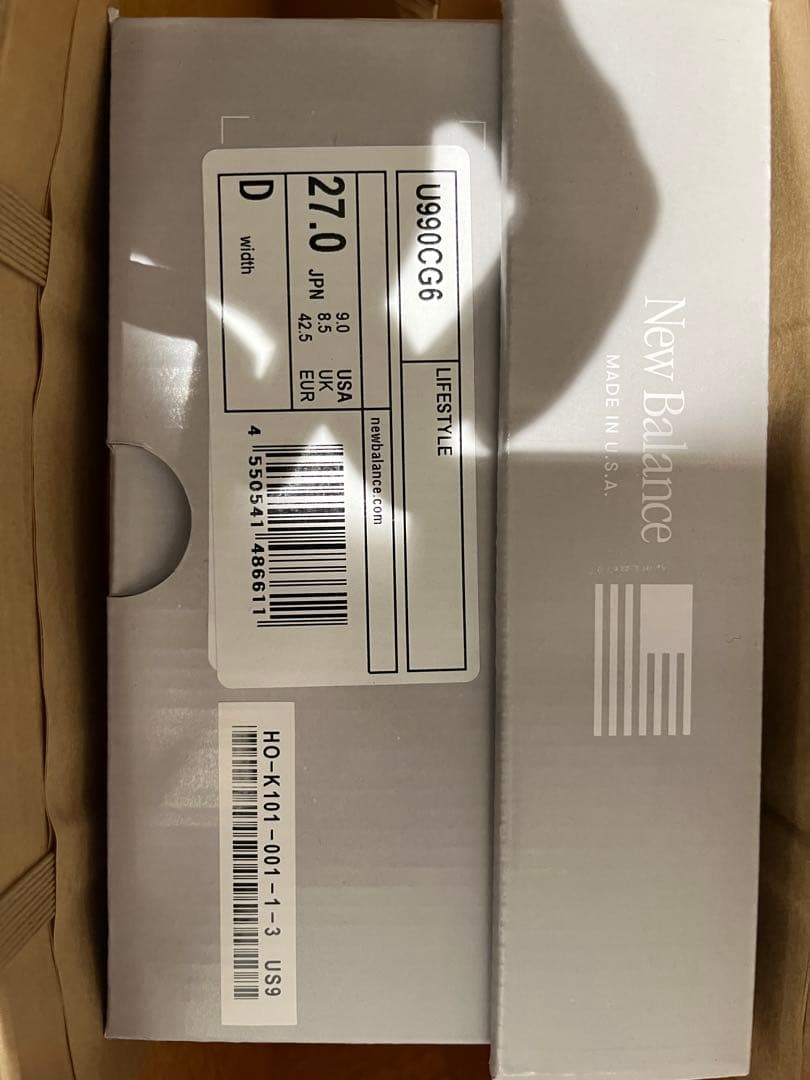 コムデギャルソンオム　ニューバランス990v6 ブラック