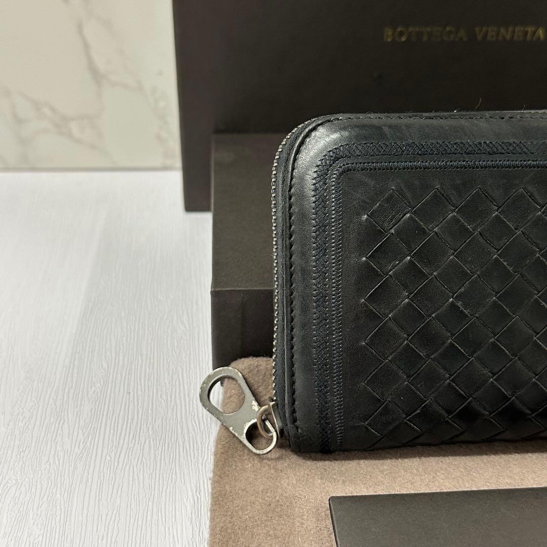 超美品‼️ 現行　ボッテガヴェネタ　長財布　イントレチャート　ラウンドファスナー