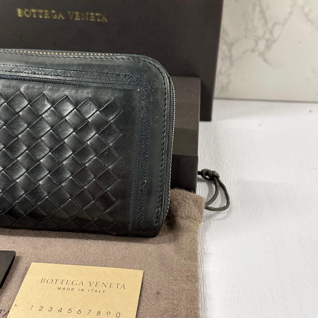 超美品‼️ 現行　ボッテガヴェネタ　長財布　イントレチャート　ラウンドファスナー