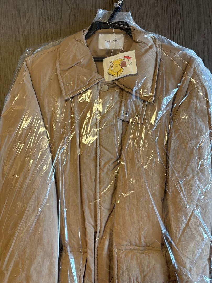 【スノー】ベーセーストック　ロングステンカラーダウンコート　ベージュ　S