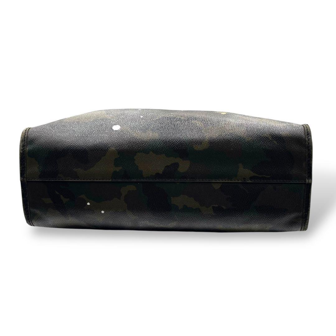 【ヴィンテージ】ジャンティバンティ　カモフラ柄　ハンドバッグ　PVC レザー　黒