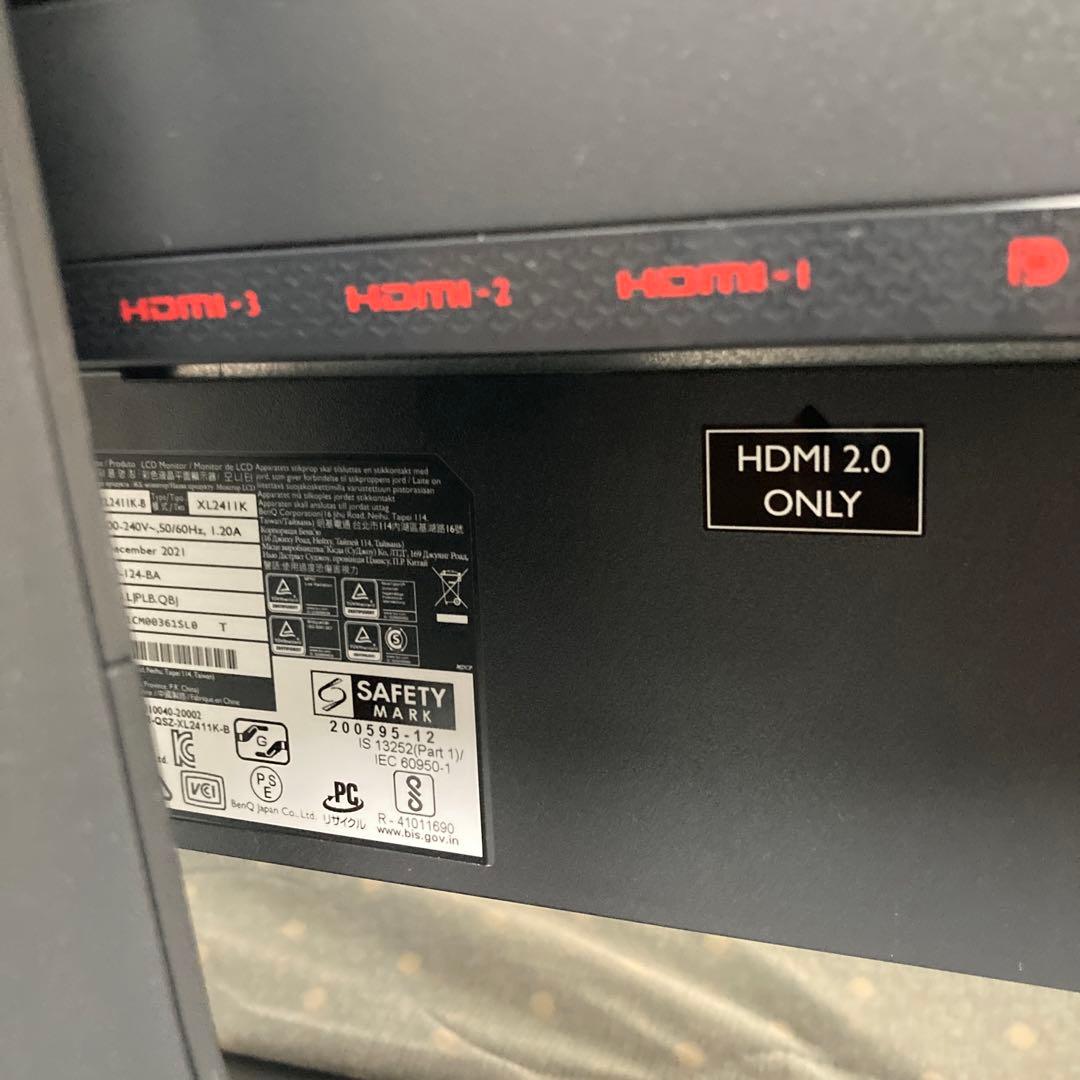 BenQ XL2411K 24インチ モニター 本体 144hz 1ms