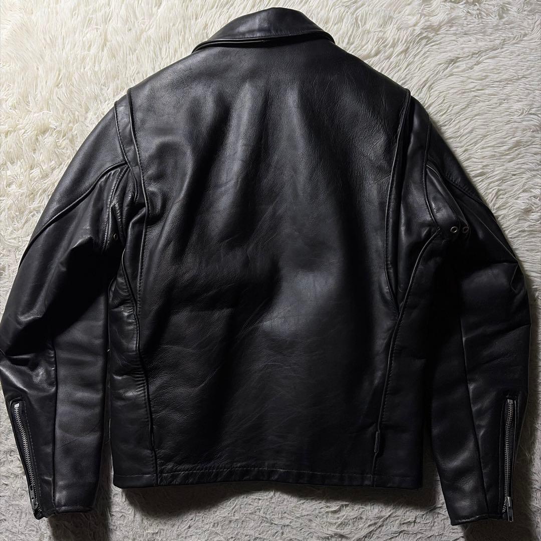 【米国製】schott ライダースジャケット 642 本革　黒　36 USA製
