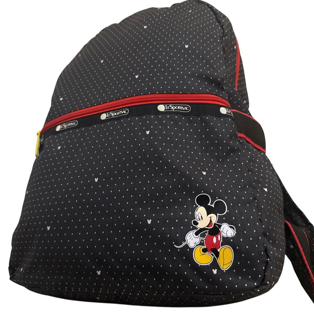 未使用級✨限定品　レスポートサック　リュックサック　ディズニー　コラボ　ドット柄