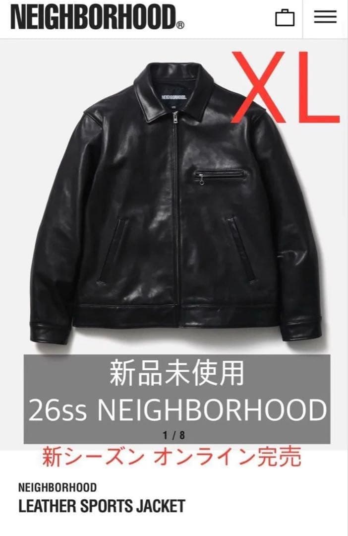 新作 26ss ネイバーフッド XL レザー スポーツ ジャケット