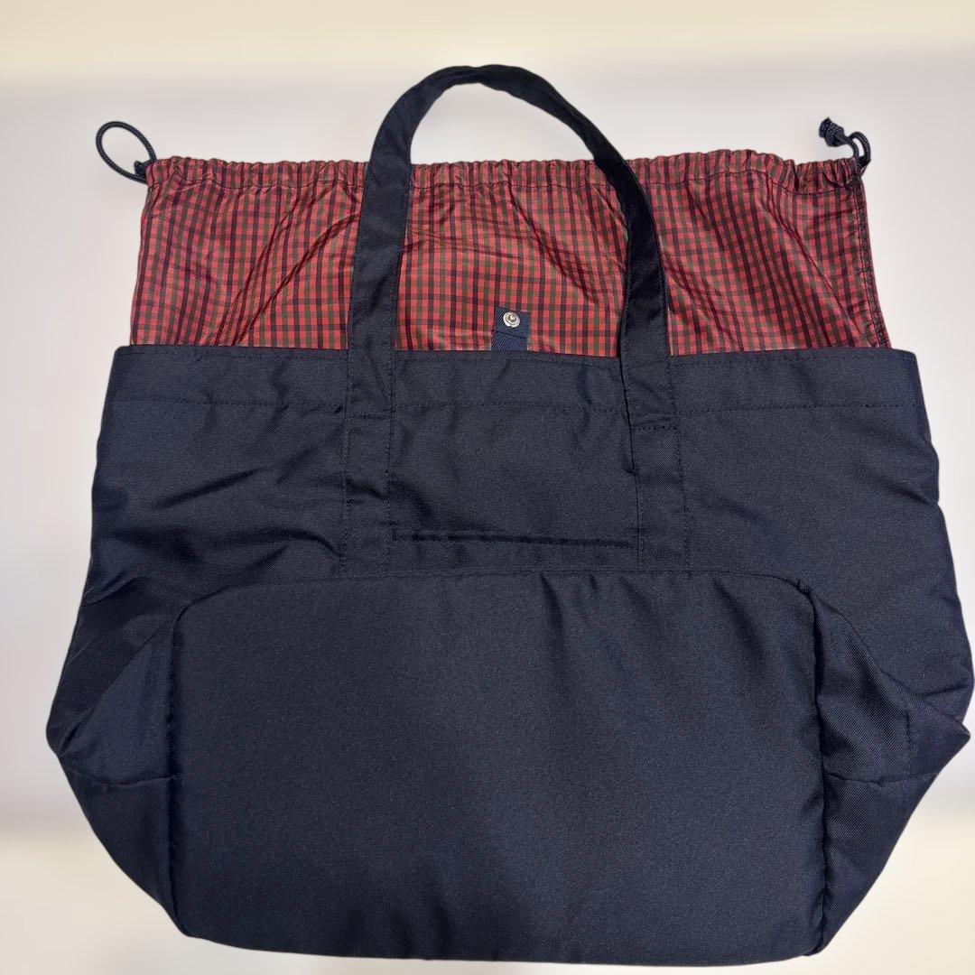 ファミリア　マザーズバッグ　チェック　赤