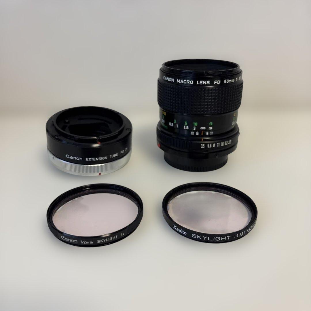 レンズ(単焦点) Canon FD MACRO 50mm F3.5 /EXTENSION TUBE