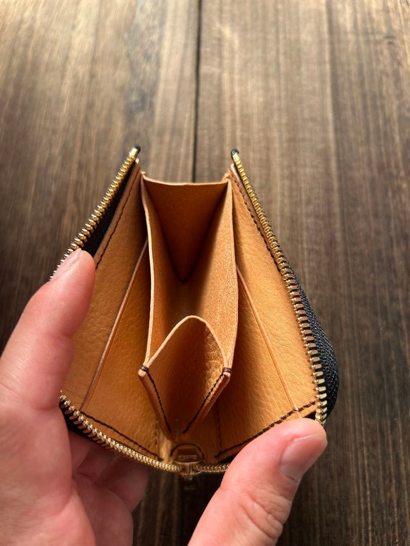 ☆ふくページ　コードバン　バーガンディ　コンパクトウォレット