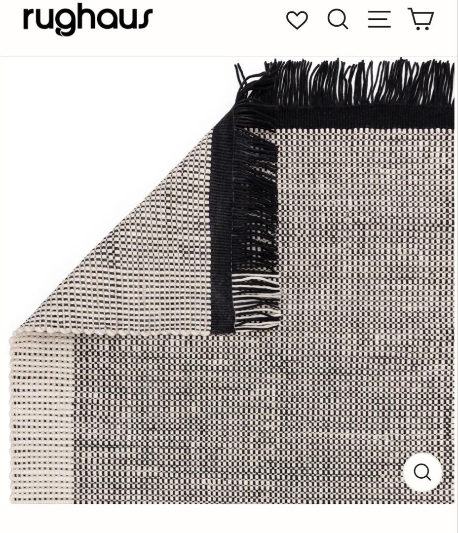 r*n様 【RUGHAUS】Mira ラグ 160×230cm ブラック／完売品