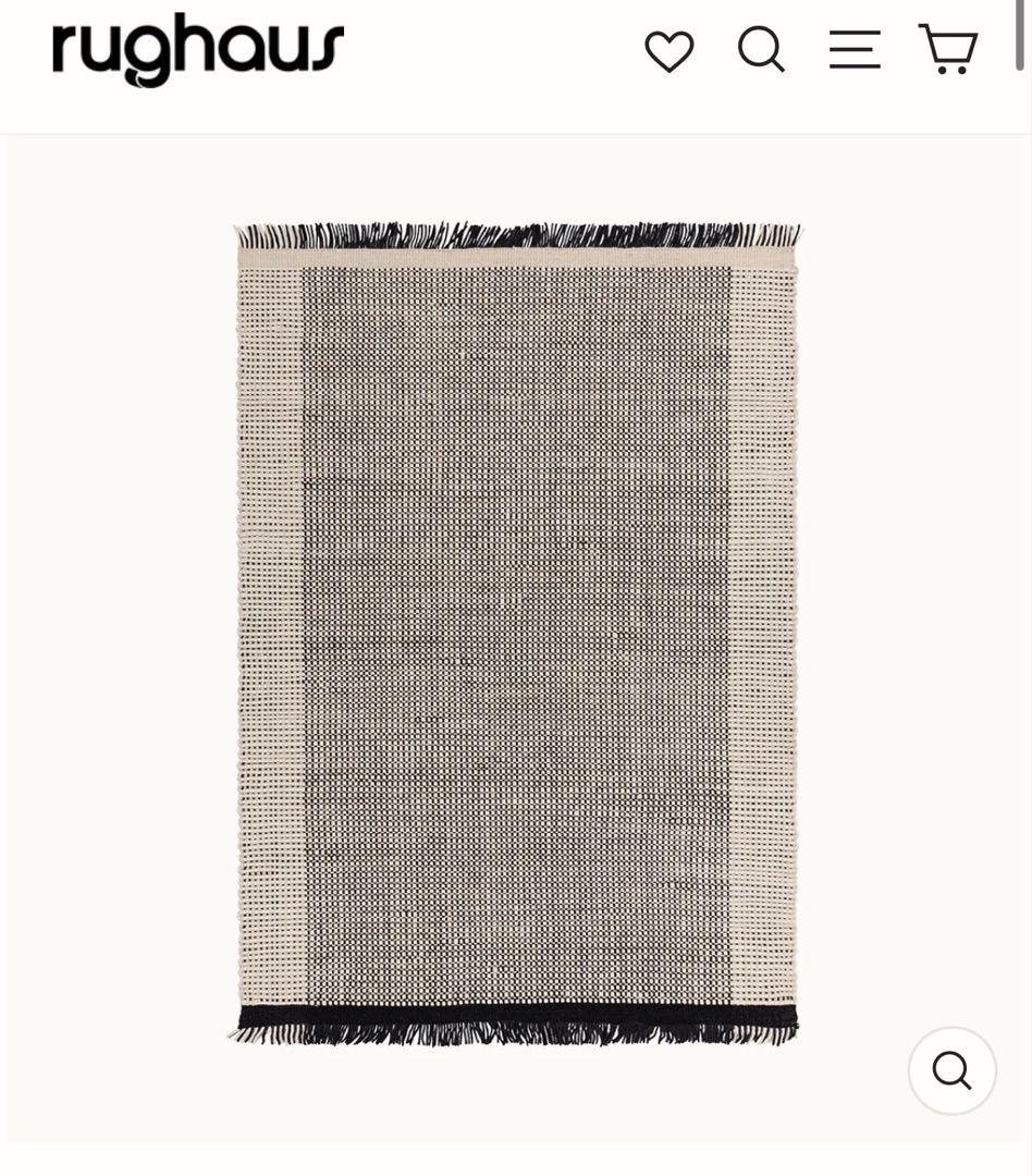 r*n様 【RUGHAUS】Mira ラグ 160×230cm ブラック／完売品